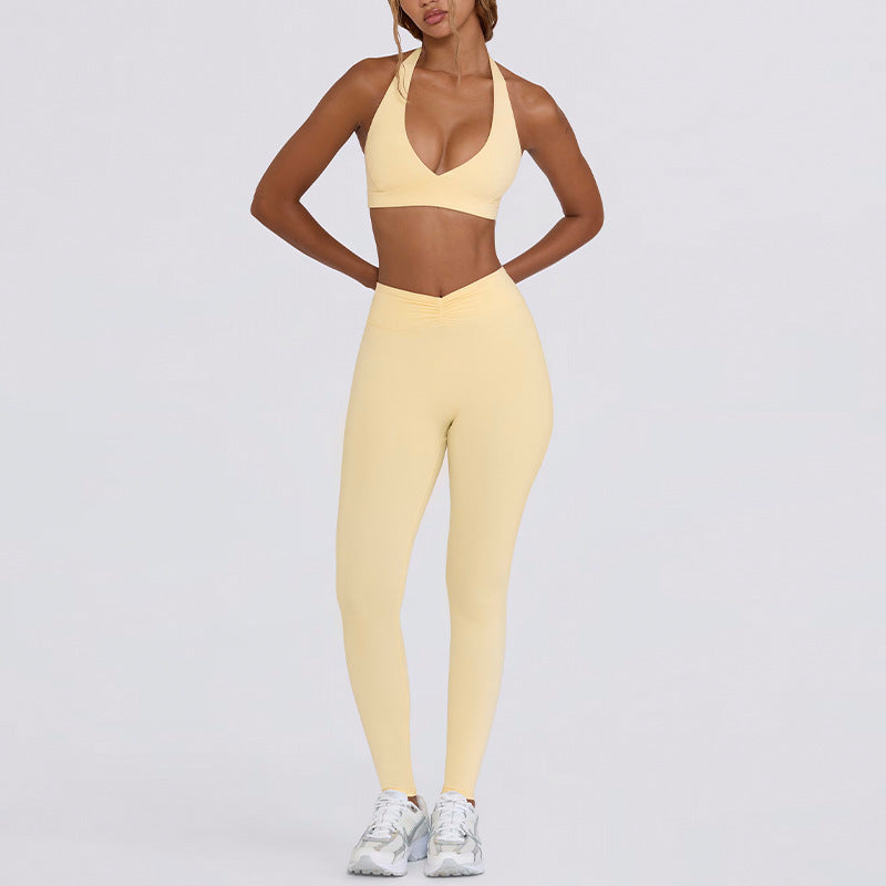 Shockproof With Chest Pad High Elastic Brushed Workout Top E-Plaza store