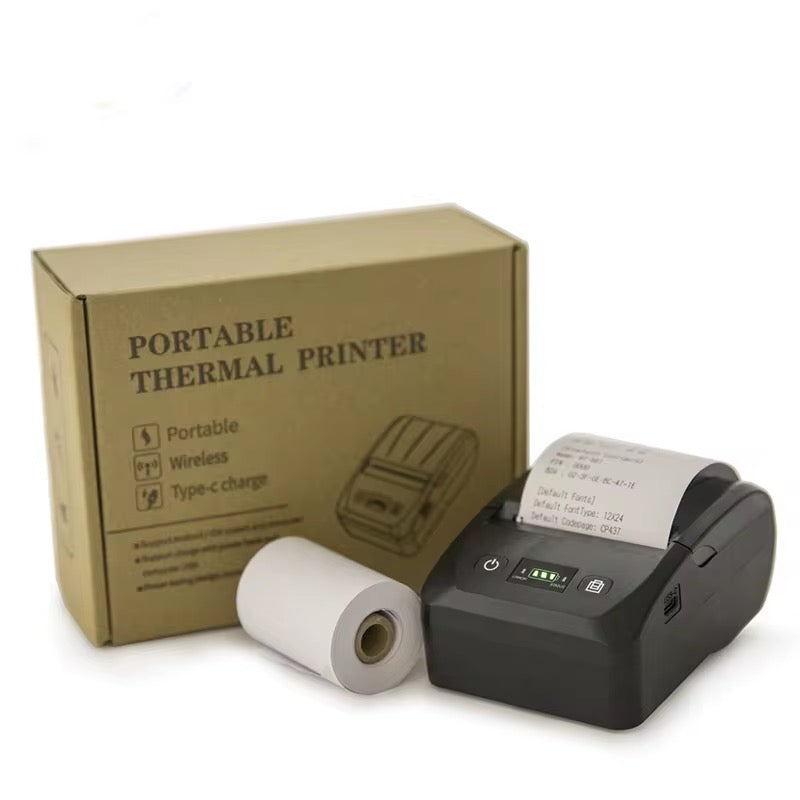 Mini Imprimante Thermique avec Vitesse d'impression Rapide de 50 à 80 Mm/S à Diverses Fins, Batterie Rechargeable d'interface de Type C Incluse (Prise UE) E-Plaza store