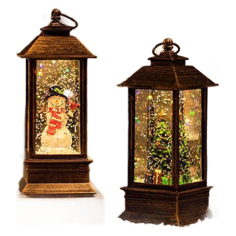 Christmas Decorative Night Light with Water Snow Effect E-Plaza store