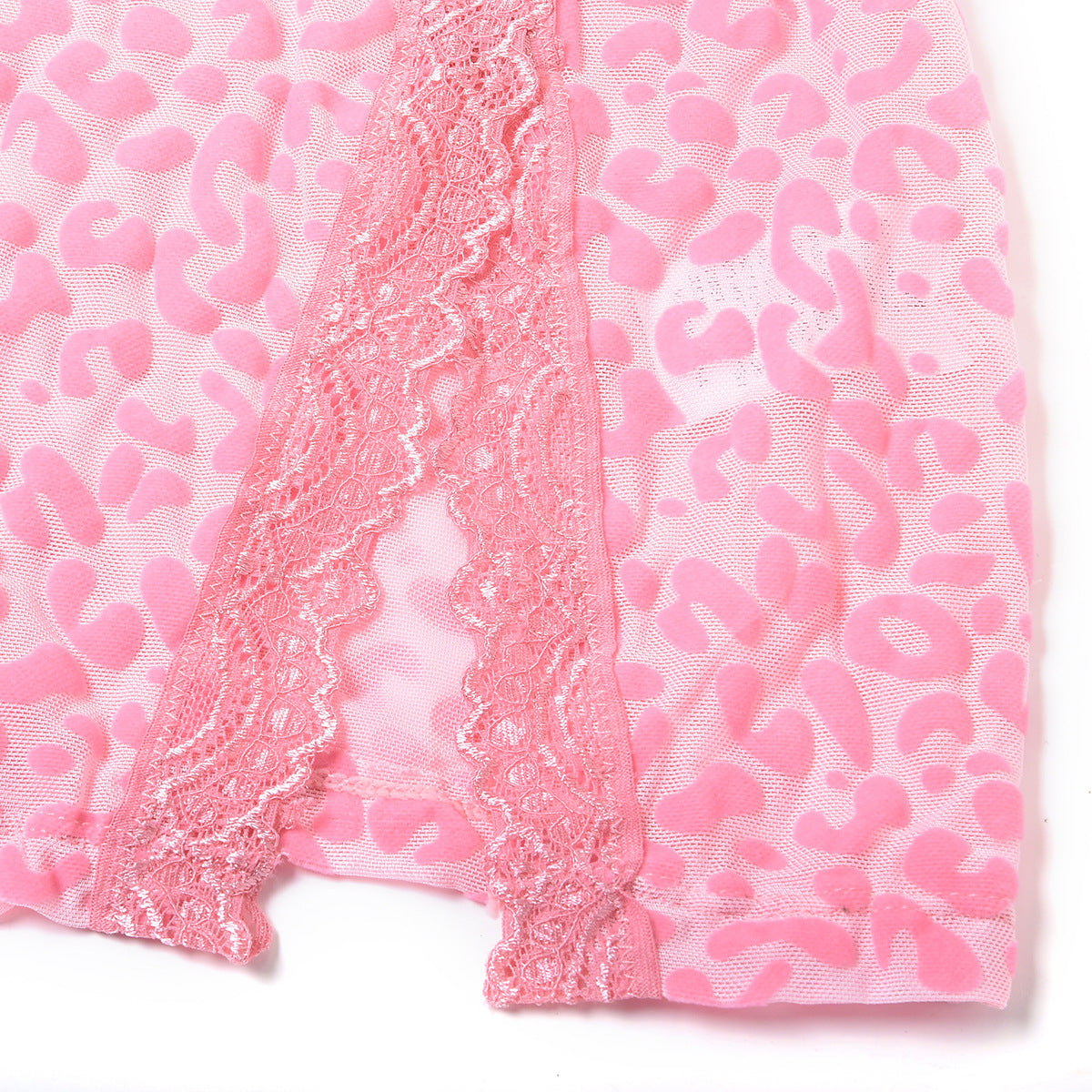 Pink leopard print tight nightgown E-Plaza store