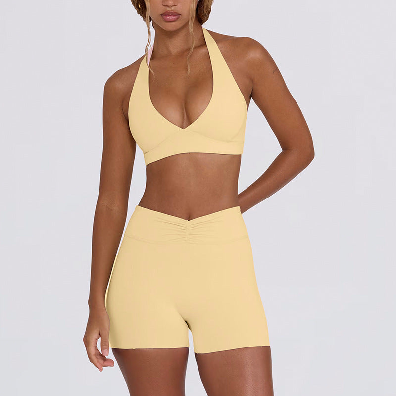 Shockproof With Chest Pad High Elastic Brushed Workout Top E-Plaza store