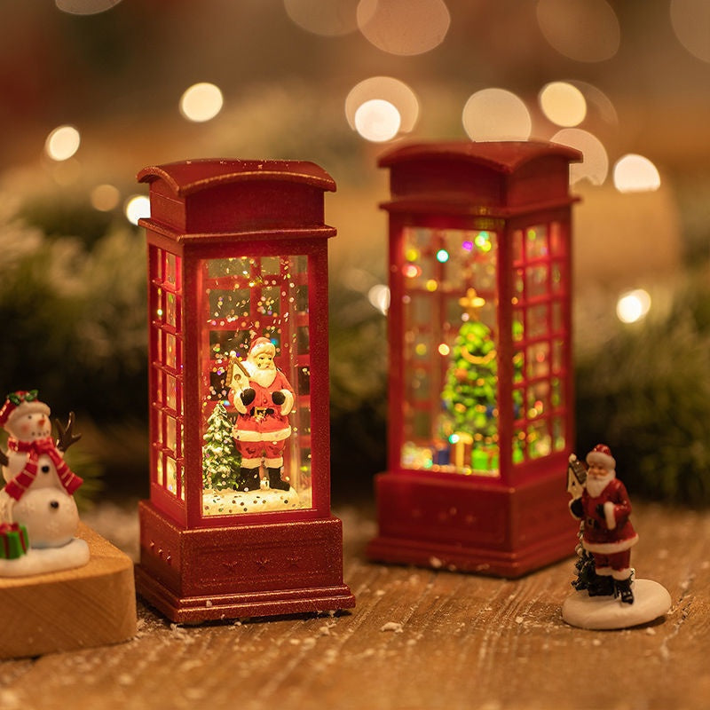 Christmas Decorative Night Light with Water Snow Effect E-Plaza store