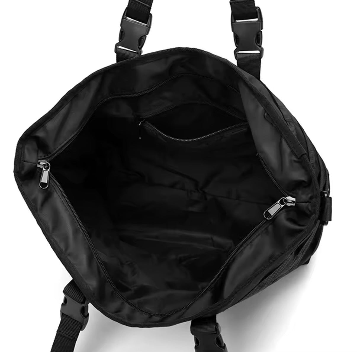 Sac Tote Tactique Multifonction – Noir sac à bandoulière unisexe grande capacité pour hommes, sac à main de grande capacité pour étudiants, fourre-tout décontracté, sacoches, sac de voyage