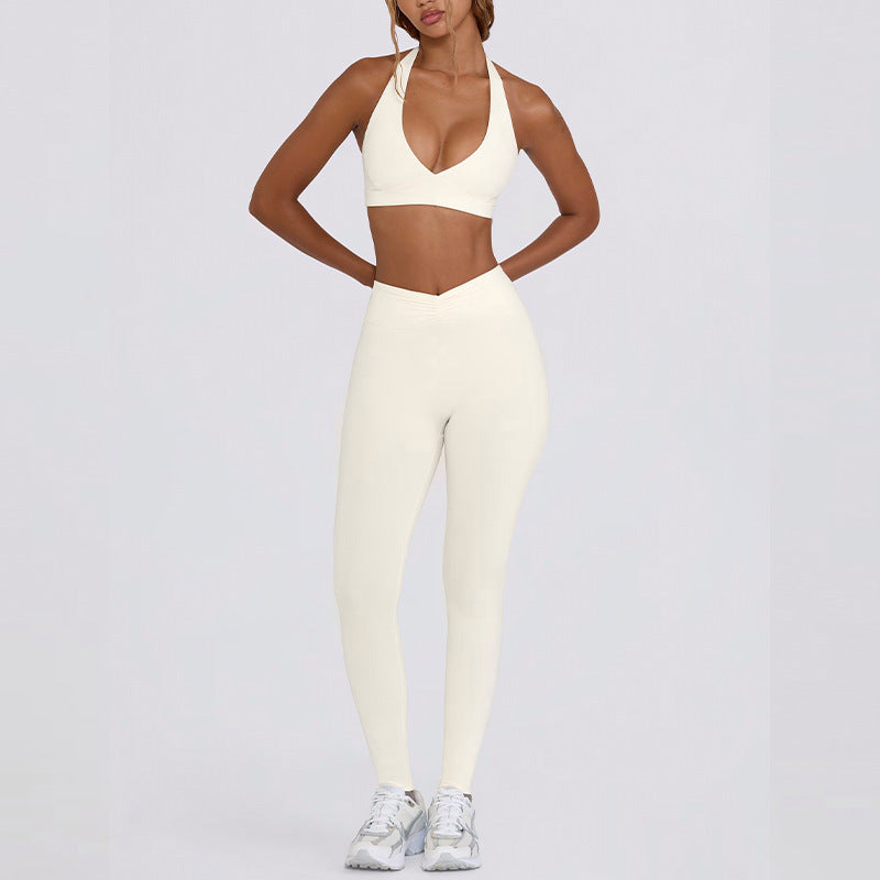 Shockproof With Chest Pad High Elastic Brushed Workout Top E-Plaza store