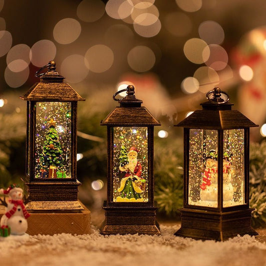 Christmas Decorative Night Light with Water Snow Effect E-Plaza store